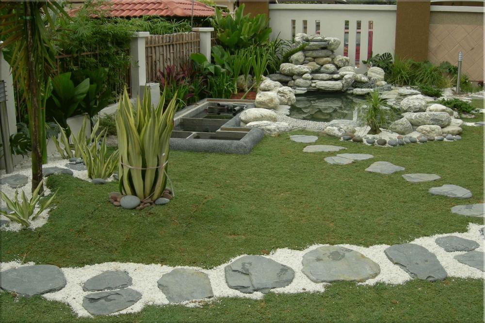 Sân trước với tiểu cảnh cây xanh đẹp mắt tư vấn thiết kế nhà