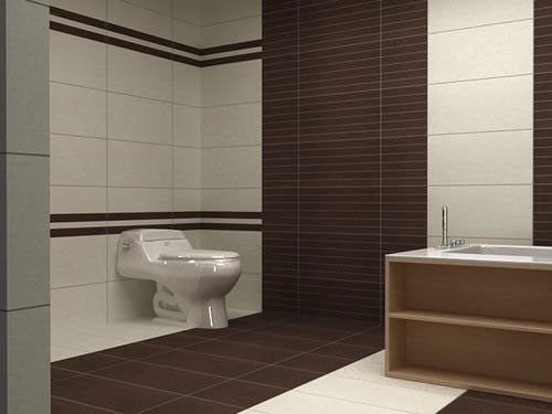 Bộ đội trắng - nâu là lựa chọn hoàn hảo cho nhà tắm ốp gạch cho nhà tắm