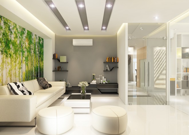 Không gian tiếp khách chính với thiết kế giản dị nhưng không kém phần trang nhã tư vấn thiết kế căn hộ