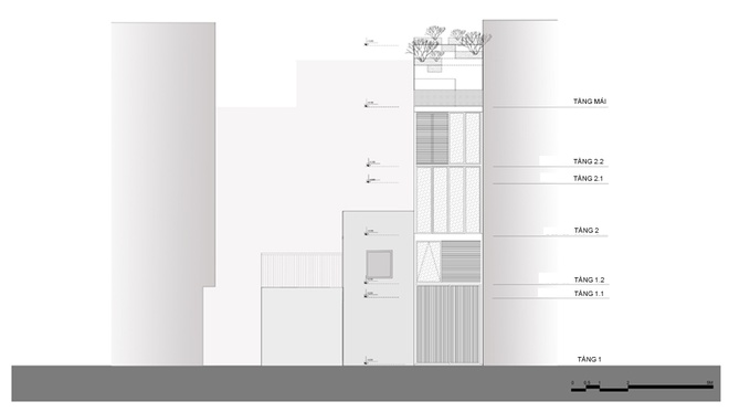 Nhà 10m2 có thiết kế không dùng viên gạch nào ở Hà Nội15 Bản thiết kế các mục của ngôi nhà.3