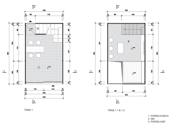 Nhà 10m2 có thiết kế không dùng viên gạch nào ở Hà Nội16 Bản thiết kế các mục của ngôi nhà.2