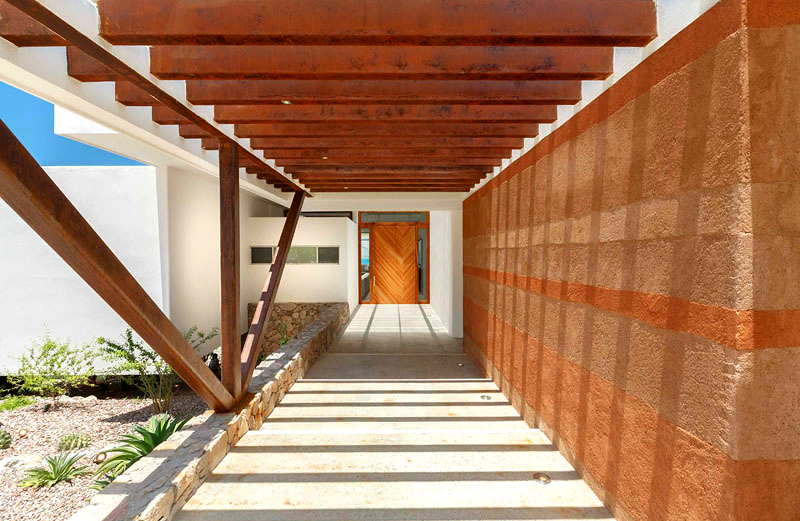 Ngôi nhà với phong cách nghỉ dưỡng độc đáo ở Mexico5 Thiết kế giếng trời1