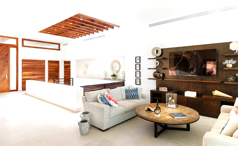 Ngôi nhà với phong cách nghỉ dưỡng độc đáo ở Mexico8 Phòng khách đơn giản, lịch sự