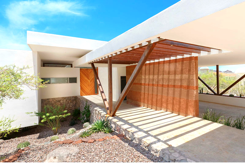 Ngôi nhà với phong cách nghỉ dưỡng độc đáo ở Mexico4 Thiết kế giếng trời