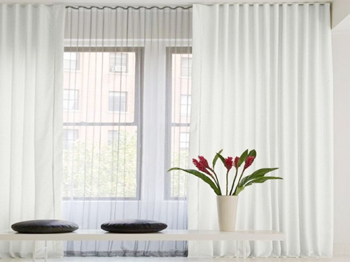 Kiểu rèm 2 lớp giúp điều chỉnh ánh sáng cho căn phòng mẹo nới rộng nhà