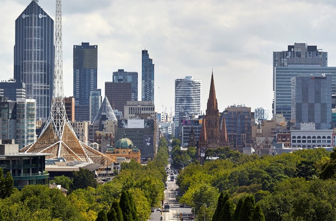 Khu nhà 32 tầng ở Melbourne với mặt tiền mang hình ảnh của William Barak, nhà lãnh đạo bộ tộc nổi tiếng ở Australia là một công trình gây ấn tượng mạnh cho du khách kiến trúc đẹp