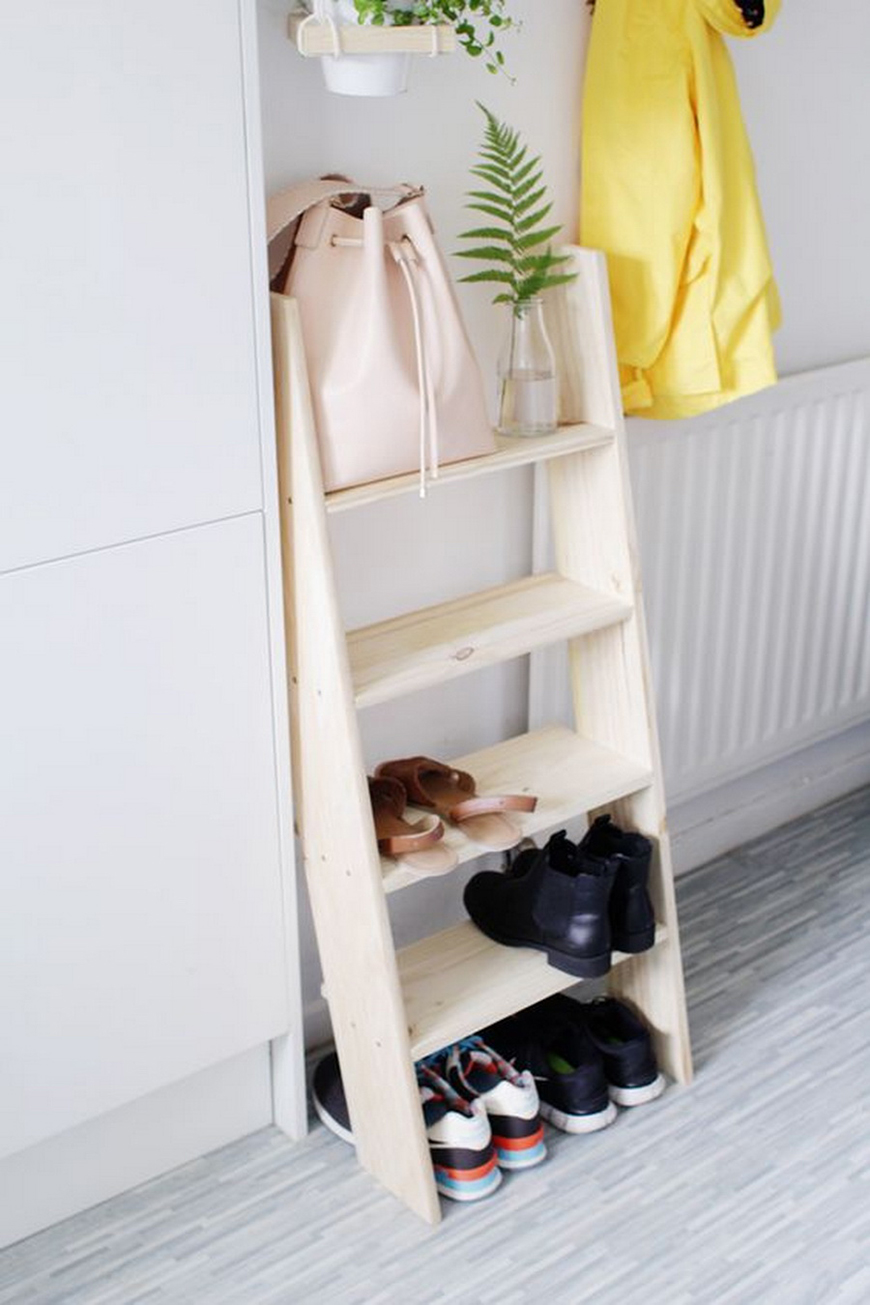 Vẫn có một chỗ lưu trữ giày dép, túi xách dạng bậc thang vừa vặn trong phòng ngủ Trang trí đẹp