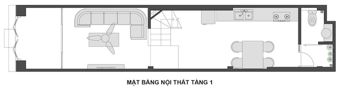 Mặt bằng nội thất tầng 1 Thiết kế độc đáo