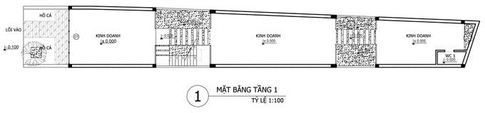 Mặt bằng tầng 1 Tầng 1
