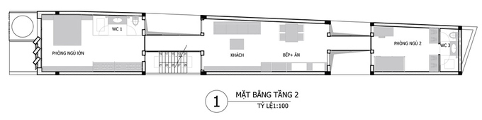 Mặt bằng tầng 2 Tầng 2