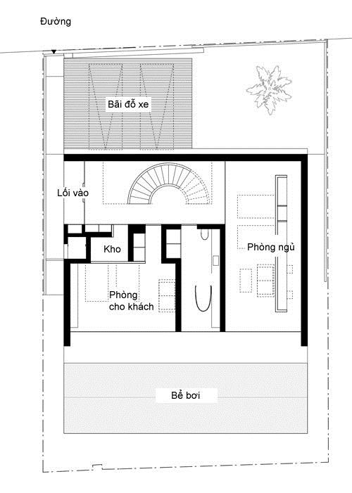 Mặt bằng tầng 1 Thiết kế