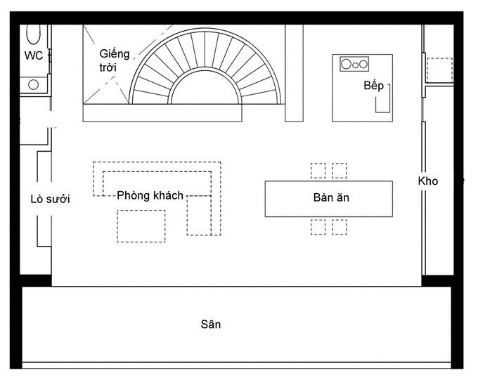 Mặt bằng tầng 2 Tầng 2