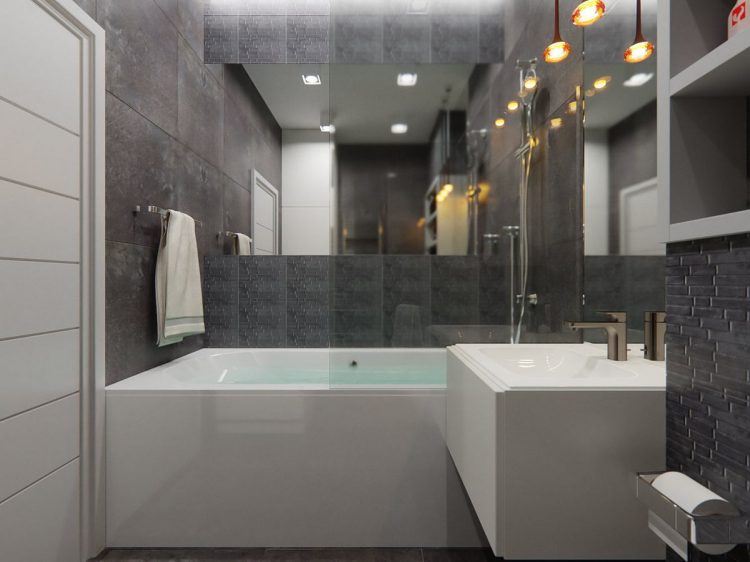 Chỉ với 10m2 vừa làm khu vệ sinh vừa làm nhà tắm nhưng góc nhỏ tinh tế tạo cảm giác rộng thoáng Phòng tắm