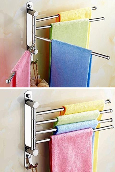Kiểu giá treo linh hoạt giúp xếp khăn gọn gàng Thiết kế nhà độc đáo