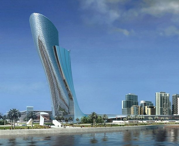 Sau 5 năm xây dựng, tòa tháp 35 tầng được hoàn thành và trở thành những địa danh nổi tiếng ở Abu Dhabi Thiết kế