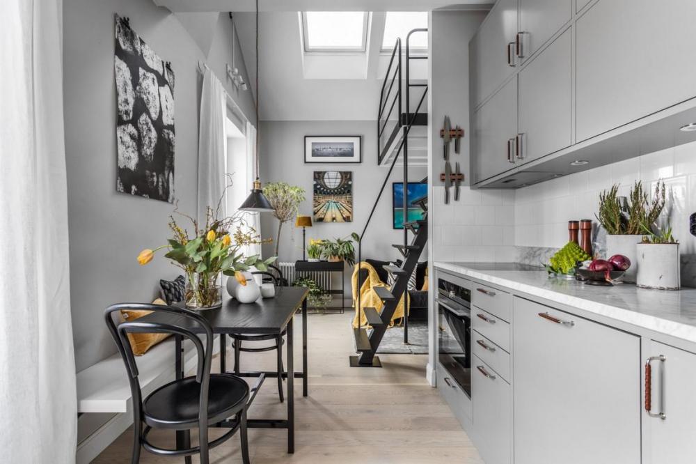 Với cách thiết kế thông minh giúp căn hộ 34m2 rộng thoáng hơn Nhà đẹp