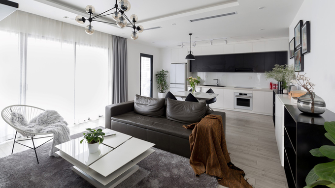 Nữ gia chủ thích nơi ở có phong cách hiện đại với hai màu sắc đối lập mạnh Nhà đẹp