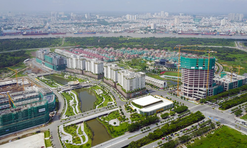 Các block chung cư thuộc dự án Sala trong Khu đô thị Thủ Thiêm Khu đô thị Thủ Thiêm
