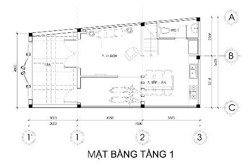 Mặt bằng tư vấn thiết kế tầng 1 tư vấn thiết kế