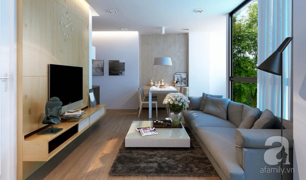 Với căn hộ 54m2, bạn nên dùng các đồ nội thất có tone màu nhẹ nhàng nội thất căn hộ 54m2