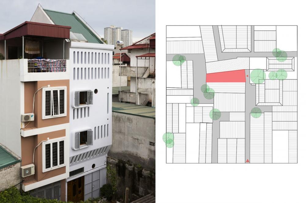 Ngôi nhà xây trên đất méo, trong con ngõ nhỏ ở Hà Nội sở hữu vẻ ngoài độc đáo nhà xây trên đất méo