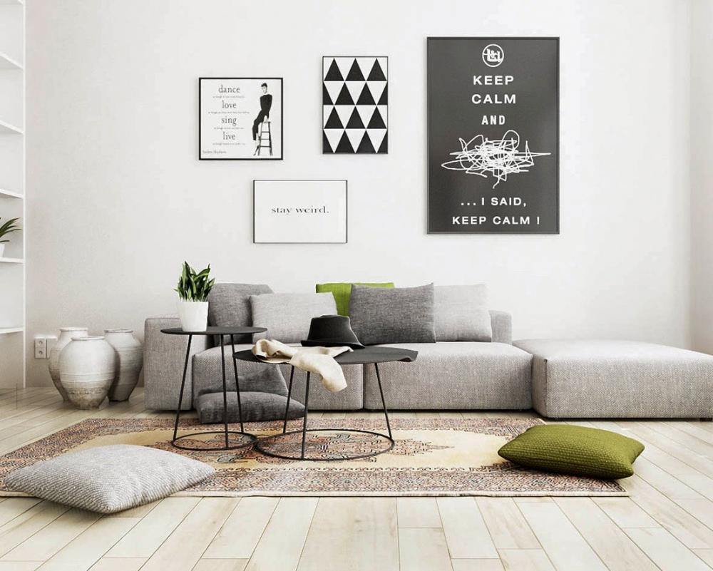 Với căn hộ nhỏ, chủ nhà nên sử dụng sofa chữ I để tiết kiệm diện tích căn hộ nhỏ