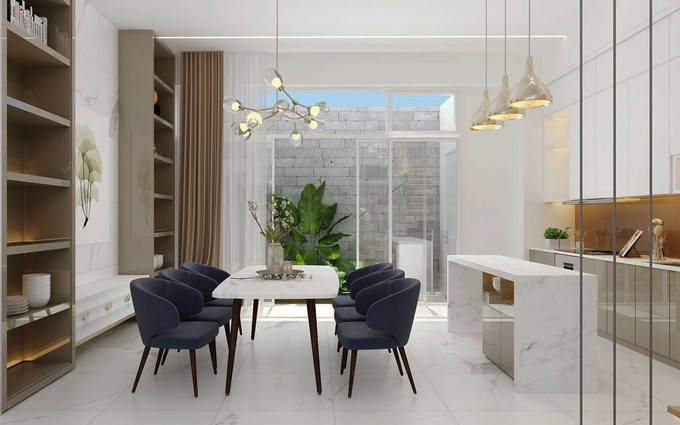 Thiết kế tủ âm tường, gắn tường không chỉ tăng không gian lưu trữ mà còn giúp tiết kiệm chi phí cho nguyên vật liệu Thiết kế tủ âm tường