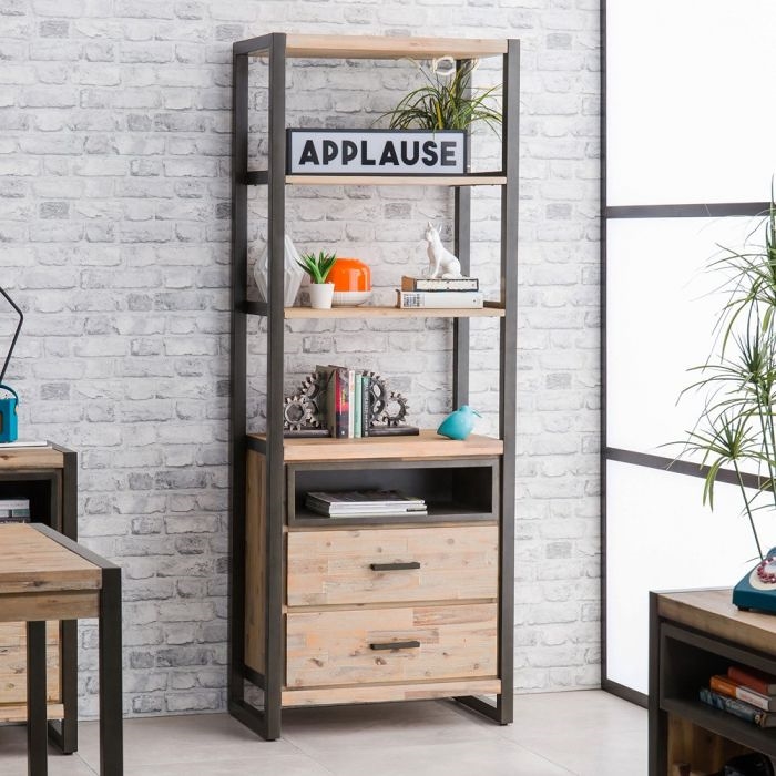 Kệ đứng nhiều tầng kết hợp kệ mở và ngăn kéo đáp ứng như cầu lưu trữ rất linh hoạt. kệ đứng nhiều tầng
