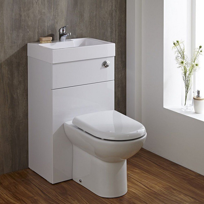 Thiết kế bồn cầu kết hợp bồn rửa tay, gọn gàng và rất tiện lợi. bồn cầu kết hợp bồn rửa tay